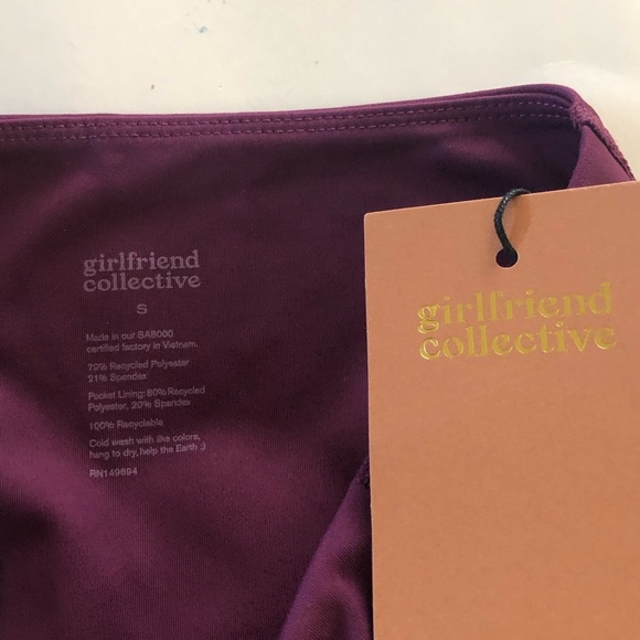 Girlfriend Collective Compressive High-Rise Plum Pocket Leggings Size S - Picture 8 of 14